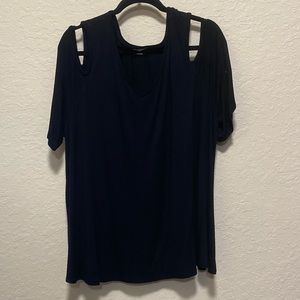 Cold Shoulder Black Women’s Top